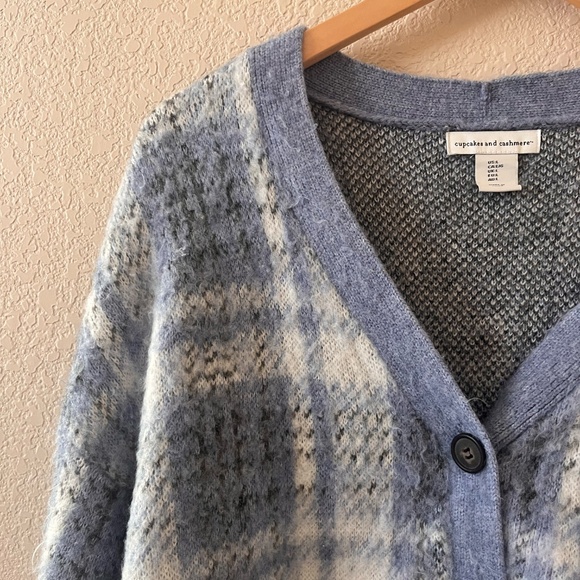 Cupcakes & Cashmere Plaid Cardigan Sweater - Picture 6 of 8